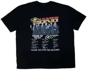 JAMES BOND YEARS OF 007 Size 3XL T-Shirt THANK YOU FOR MEMORIES Connery Craig - Picture 1 of 6