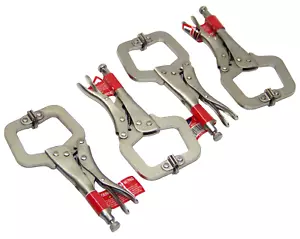 4 pcs 6" Locking C Clamp with Swivel Pad | Welding Locking Pliers Clamp Tools - Picture 1 of 1