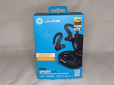 JLab Epic Air Sport ANC True Wireless Earbuds - Black SEALED NEW IN BOX - Image 1 of 3
