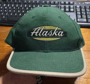 Vintage ALASKA Headliners IAAC Green Adjustable Men's Baseball Hat Cap #YZ - Picture 1 of 5