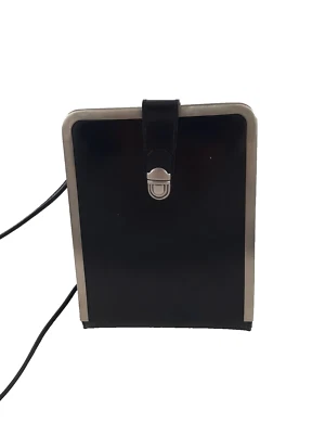 Lavorazione Artigiana Umhängetasche schwarz mit Klipp Verschluss gebraucht  - Bild 1 von 4