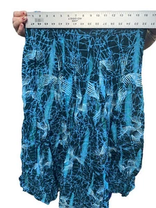 Neu mit Etikett Francis + Benedict afrikanischer Maxirock M Taschen blau geometrisches Muster - neu! - Bild 1 von 5