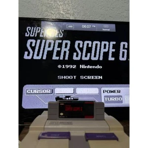 Nintendo Super Scope 6 SNES Game Cartridge 1992 Retro Video Game Classic - Picture 1 of 3