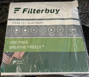 10x10x1 MERV 13 Filterbuy Pleated Platinum AC Furnace Air Filters 6 Pack USA - Picture 1 of 4