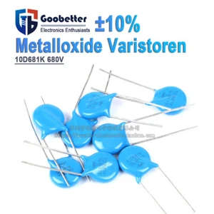 20 Stück Metalloxide Varistoren Werte 10D681K 680V Varistor ROHS ± 10% - Picture 1 of 6