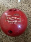 VINTAGE 80's BUDWEISER KING OF BEERS COLLECTIBLE Red BAG BOWLING BALL Brunswick 