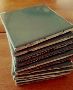 Dark Pine Green American Olean tile 4-1/4" Bright Glossy Sage color New Camo - Picture 1 of 12