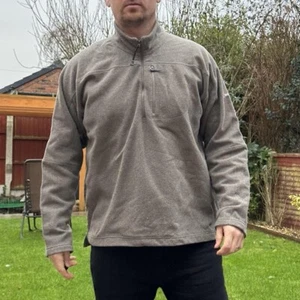 Berghaus Grey Fleece Jacket Men's Size XL 1/4 Zip Jacket Sweater Windbreaker - Picture 1 of 8