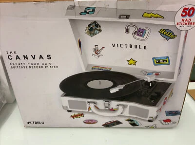 🎑 Victrola “The Canvas” Create Your Own Record Player 🆕 Open Distressed Box⚠️ - Image 1 of 3
