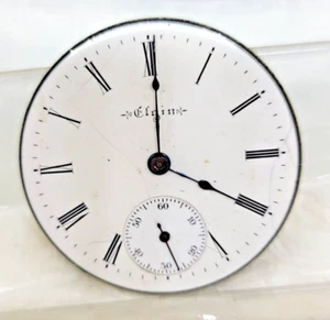 Movimiento Reloj Bolsillo Cara Abierta ELGIN 1902 - 7 J-18 S! ¡Para arreglar o reparar! - Imagen 1 de 2