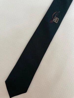 Stringbeans Skinny Dark Green Design Poly-Viscose Necktie Christmas Vintage - Image 1 of 4