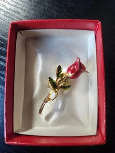 Vintage Masonic Temple Treasures F. N. Kistner Co. Enamuel Rose Pin/Broach - Picture 1 of 2