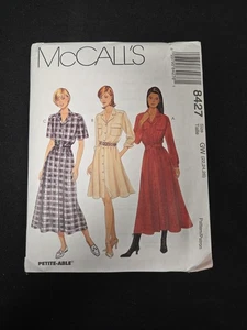 Vestido Mccalls Costura Patrón 8427 Talla GW 22 24 26 Plus Vintage Años 80 - Imagen 1 de 2