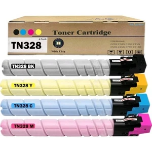 Set of 4 Compatible Konica Minolta Bizhub 300i/360i/450i TN328/TN626 CMYK Toner - Photo 1/5