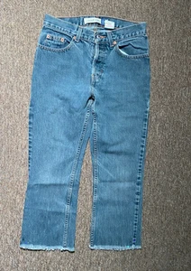 GAP Jeans Women Ankle Boot Cut Raw Hem Sequins Size W30 L22 - Picture 1 of 13