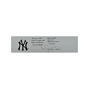 Mariano Rivera NY Yankees Autografato 8 Iscrizioni Pitching Rubber (CX Auth) - Foto 1 di 4
