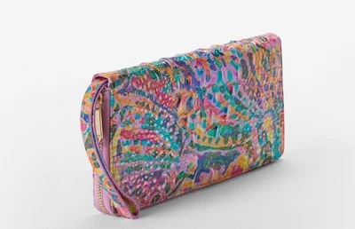 NWT Brahmin Skyler Rainbow Reef Passport Case Travel Clutch Wristlet   - Image 1 of 4