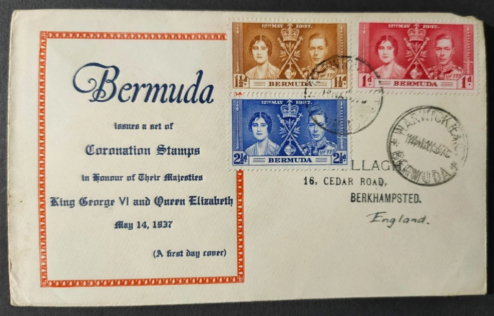 BERMUDA 14 MAY 1937 CORONATION FDC (JF) - Image 1 of 1