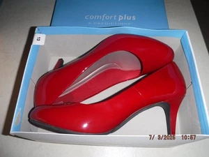COMFORT PLUS By PREDICTIONS SIZE 13 KARMEN RED WOMEN'S HIGH HEEL SHOES NEW w/BOX - Picture 1 of 7