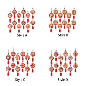 12 Pieces Chinese New Year Hanging Decorations New Year Pendants Party Supplies - Picture 1 of 25