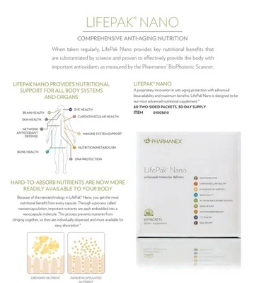 Nu Skin NuSkin Pharmanex LifePak Nano 60 Packets Exp 01/2027  NEW Free Shipping - Image 1 of 2