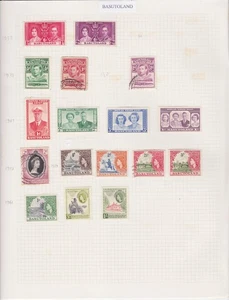 1 ALBUMSEITE POSTFRISCHER & GEST. UNGEPRÜFTER BRIEFMARKEN AUS BASUTOLAND - Bild 1 von 1