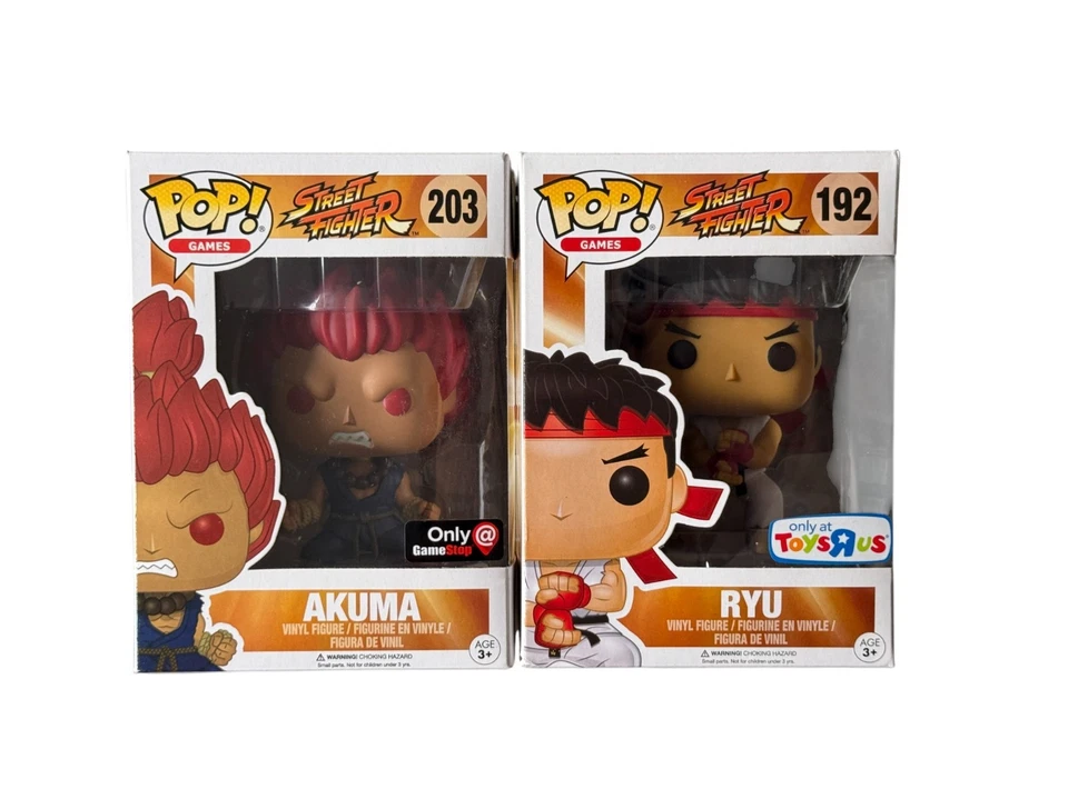 Street Fighter Set de 2 Akuma y Ryu Funko en caja! Pops de GameStop & Toys R Us Foto 1 de 4