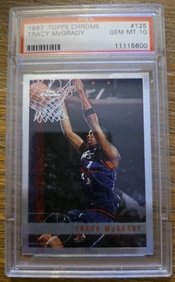 1997-98 Topps Chrome - Tracy McGrady #125 (RC) PSA 10 Rookie Card - Image 1 of 2