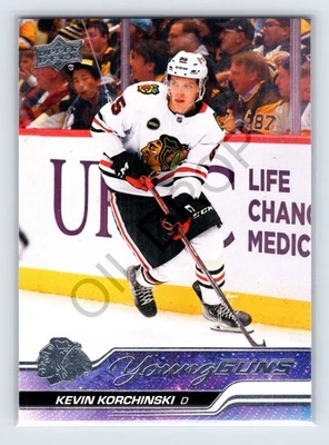 2023-24 UD Series 2 Young Guns #486 Kevin Korchinski RC - Chicago Blackhawks - Image 1 of 2