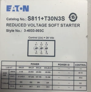 Eaton S811+T30N3S Reduced Voltage Soft Starter 304A 600VAC - Picture 1 of 3