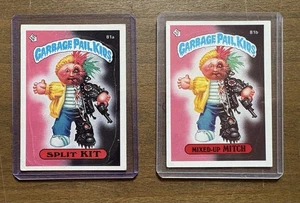 1985 GARBAGE PAIL KIDS SERIES 2 SPLIT KIT/MIXED-UP MITCH 81 A & B Nice Cards - Picture 1 of 2