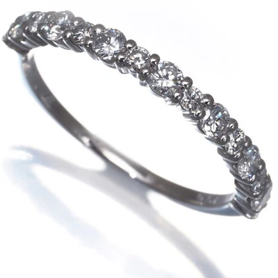 Diamond 0.51ct Half Eternity Ring 900 Platinum  - Image 1 of 4