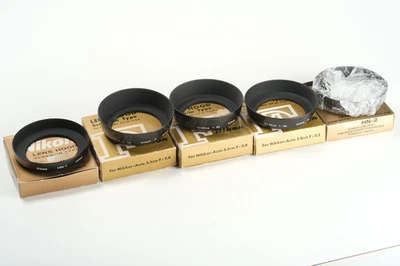 Nikon Nikkor 5x Gegenlichtblend, OVP, 2x 2,8/3,5cm, 3,5/2,8cm, HN-1, HN-2 - Image 1 of 4