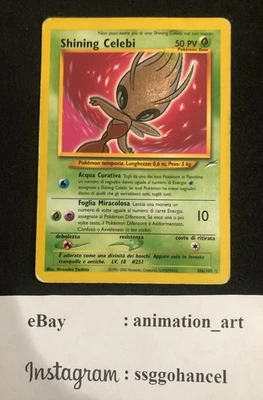 Shining Celebi 106/105 Neo Destiny Holo Ultra Secret Rare Pokemon TCG Italian - Image 1 of 3