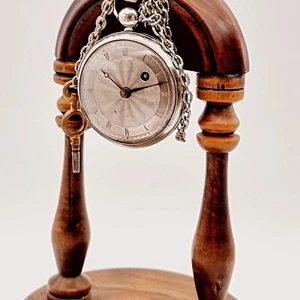 circa 1800 silver dial fusee pocket watch - Picture 1 of 20