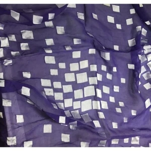 Remnant Sale - Burnout Devore Satin Fabric - Lavender Hand Dyed Squares 16"x21" - Picture 1 of 1