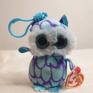 Ty Beanie Boos Boo - Oscar Owl - Llavero Llavero Clip Juguete Suave 10 cm con etiqueta - Imagen 1 de 3