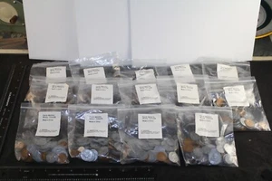 HUGE REALISTIC PLASTIC US COIN MONEY EDUCATIONAL LOT 14PC HOME SCHOOL - Picture 1 of 3