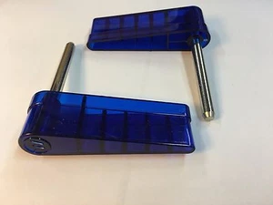 Bally Williams Logo Pinball Dark Blue Translucent Flippers Plastics Bats - Picture 1 of 1
