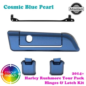 Cosmic Blue Pearl Tour Pack Hinges Latch Kit for 14+ Harley Street FLHX - Picture 1 of 8