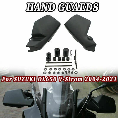 Protector de mano para Suzuki V-strom DL650 2004-2024 manillar deflector de viento negro Foto 1 de 4