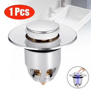 Universal Bathroom Sink Plug Stopper Wash Basin Core Bounce Pop Up Drain Filter - Picture 1 of 11