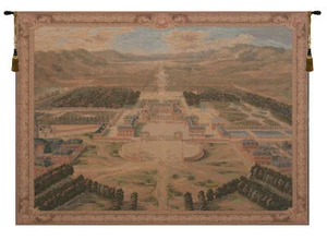 Versailles castle XVII French Classical castle Landscape Woven Wall Tapestry - Picture 1 of 5