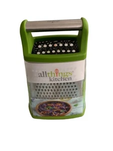 All Things Kitchen 4-Sided Grater Green Plastic Trim New - Picture 1 of 9