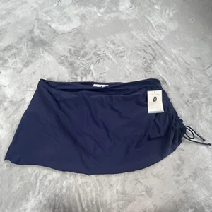 NEW Jaclyn Smith 26 26W Womens Swim Skirt Bottoms Navy Blue Stretch Bathing Suit - Picture 1 of 6