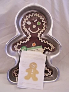 Wilton Gingerbread Boy Cake Pan 2105-3313 Christmas Holiday Aluminum Cake Pan - Picture 1 of 4