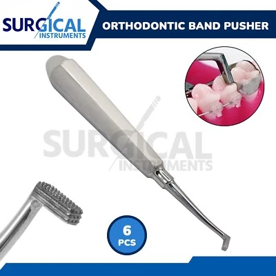 6 piezas empujador de banda elevador aparatos dentales instrumentos acero inoxidable grado alemán Foto 1 de 4