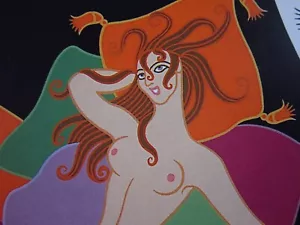ERTE 7 Deadly Sins Sloth 1984 Vintage 11x9" Romain de Tirtoff Litho Art Print - Picture 1 of 6