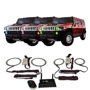 Kit de halo de faros y luces antiniebla RGB multicolor WIFI para Hummer H2 03-09 - Imagen 1 de 11