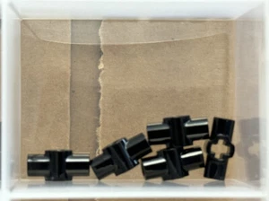 LEGO Parts - Black Technic Axle Connector Hub Two Bar Holders - No 24122 - QTY 5 - Picture 1 of 1